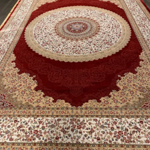 SUPER BAMBOO SILK 6’5” x 9’ 6” RED/CREAM