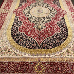 SUPER PERSIAN MACHINE MADE BAMBOO SILK ORIENTAL RUG QUM 6’7”x9’7”