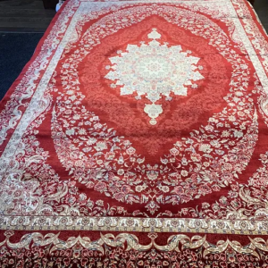 Super Bamboo Silk kashan design with medallion 5’ x 7’6” SKU# C15143