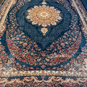 SUPER BAMBOO SILK 5’ x 7’7” SKU# 4594 Blue/Blue