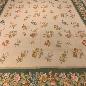 SUPER HAND KNOTTED WOOL AUBOSSON DESIGN 9’x12’ SKU# C50575