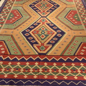 SUPER HAND KNOTTED STONE WASHED COTTON DHURRIE 9’ x 12’ SKU# C50615