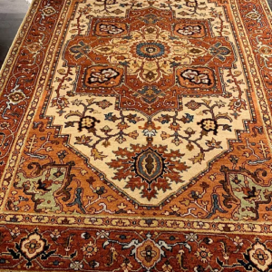 SUPER INDO SERAPI HAND KNOTTED WOOL HERIZ 4’ x 6’ 1” SKU# C23125